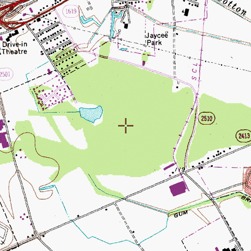 Topographic Map of Interstate 95 King Industrial Park, NC