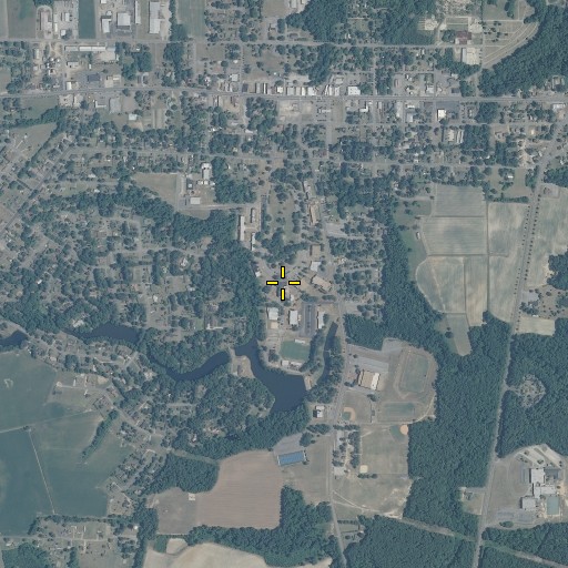 Aerial/Satellite Image of Chowan University -  McDowell Columns Hall, NC
