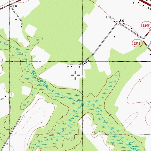 Topographic Map of Brays Estate - Mobile Home Park, NC