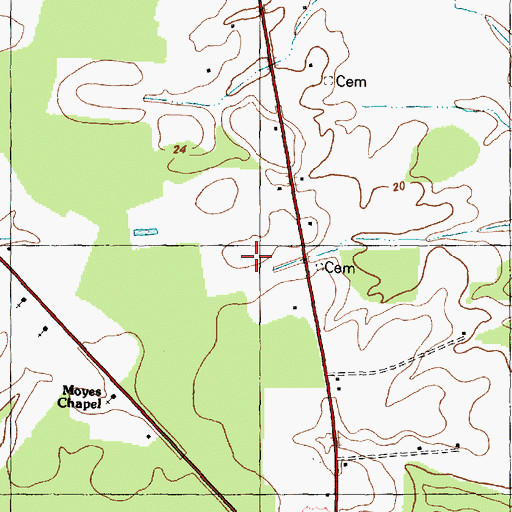 Topographic Map of Lanes Crossroads - Mobile Home Park, NC