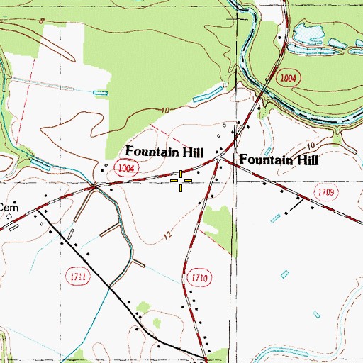 Topographic Map of Patsy Bran Mobile Home Park, NC