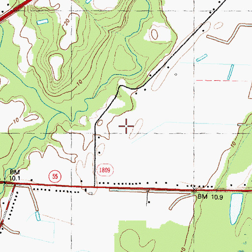 Topographic Map of Sleepy Fox Village Mobile Home Park, NC