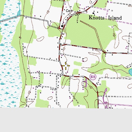 Topographic Map of Hemsath Mobile Home Park, NC