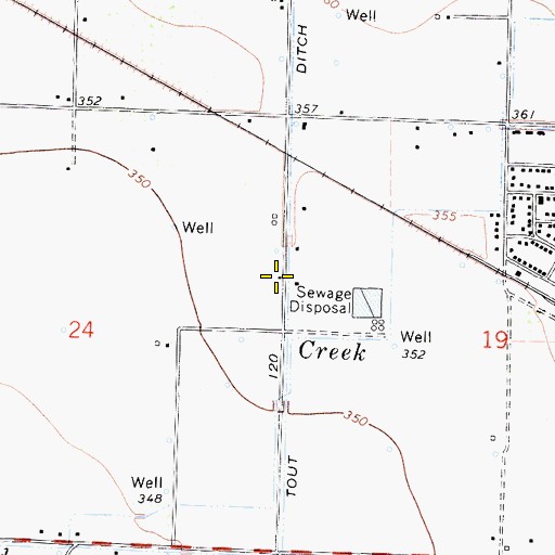 Topographic Map of Tout Ditch, CA