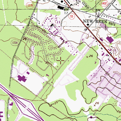 Topographic Map of Alterra Sterling House of New Bern, NC