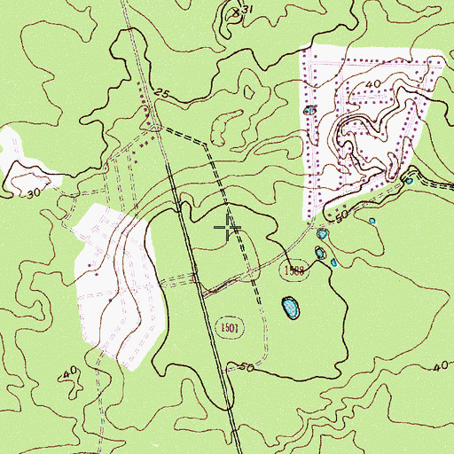 Topographic Map of Sandridge, NC