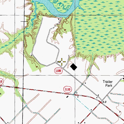 Topographic Map of Brian Center Health and Rehabilitation of Hertford, NC