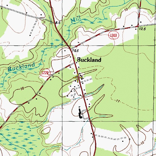 Topographic Map of Ebenezer Gospel Church, NC