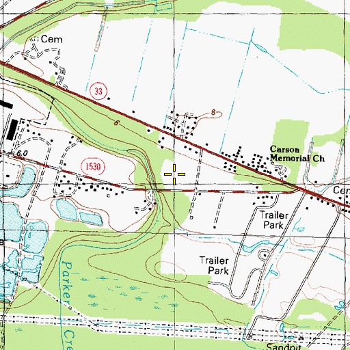 Topographic Map of Ebenezer Seventh Day Adventist Church, NC