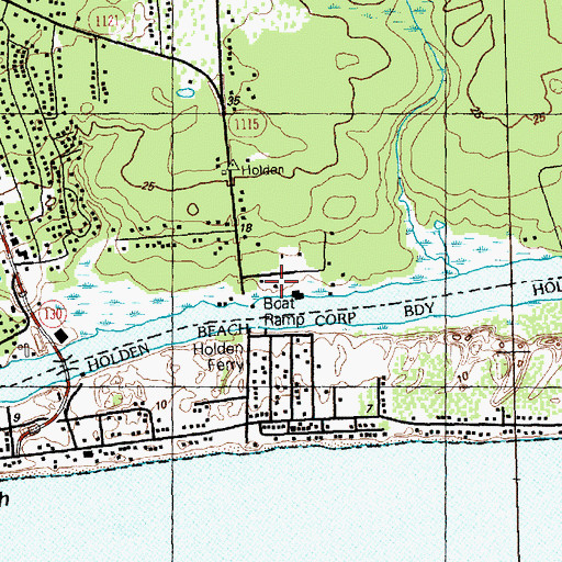 Topographic Map of Hewett Marina, NC