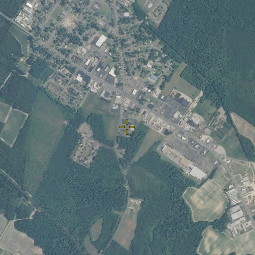Aerial/Satellite Image of Ahoskie Church of God, NC