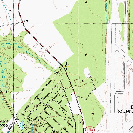 Topographic Map of Albemarle Baptist Church, NC