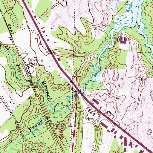 Topographic Map of Saint Timothy Lutheran Church, NC