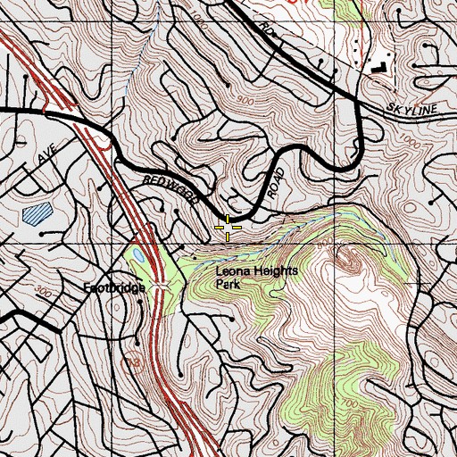 Topographic Map of Northern Light School, CA