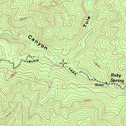 Topographic Map of Tule Canyon, CA