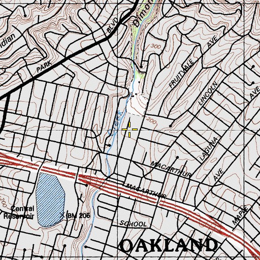 Topographic Map of Strong Heritage Academy, CA