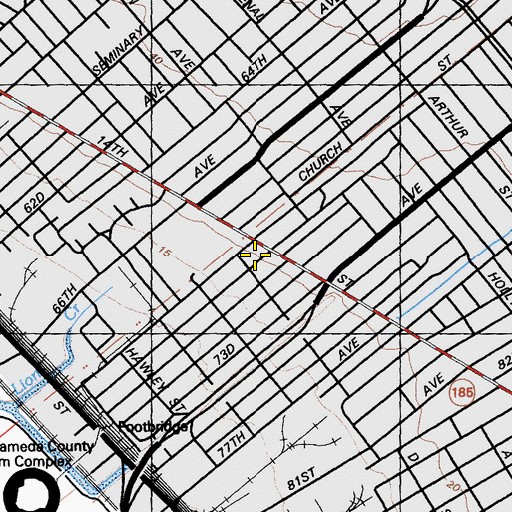 Topographic Map of Dr Herbert Guice Christian Academy, CA