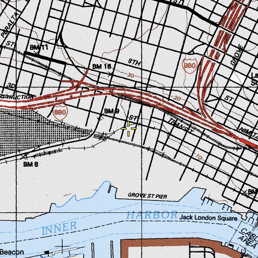 Topographic Map of Civicorps Academy, CA