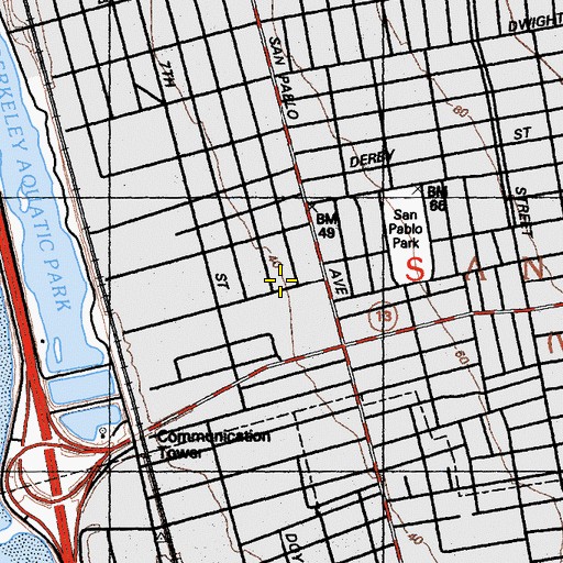 Topographic Map of Ecole Bilingue de Berkeley, CA