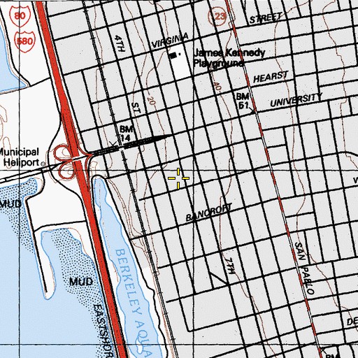 Topographic Map of Via Center, CA