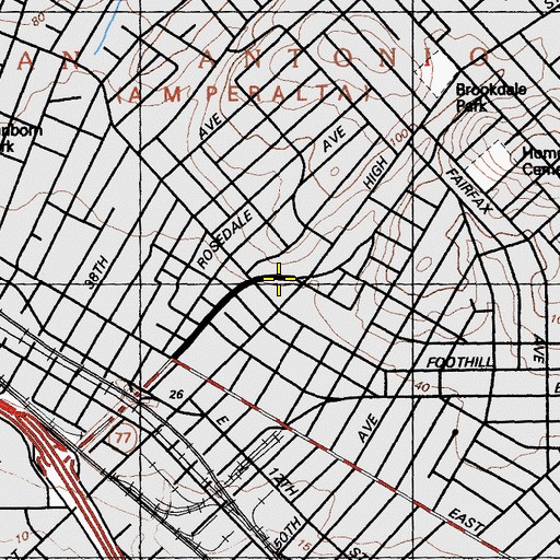 Topographic Map of Aspire Eres Academy, CA