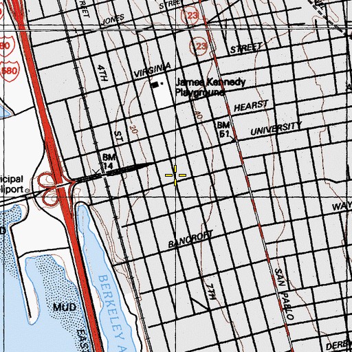 Topographic Map of Black Pine Circle School, CA