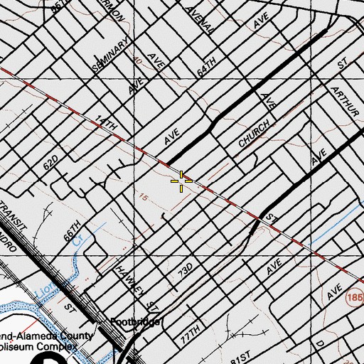 Topographic Map of Community United Elementary School, CA