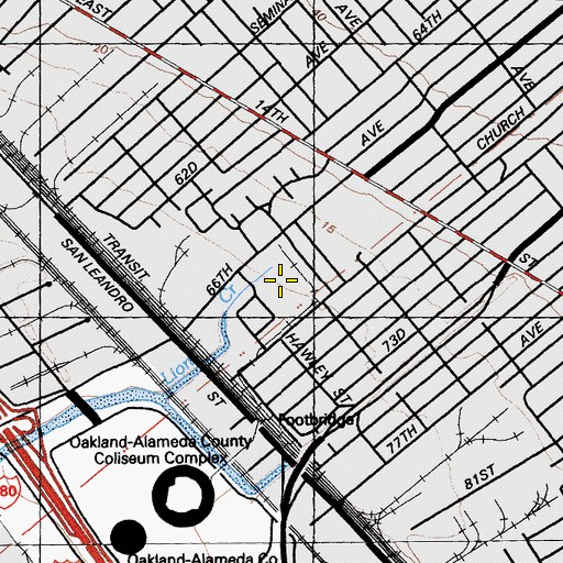 Topographic Map of Acts Christian Academy, CA