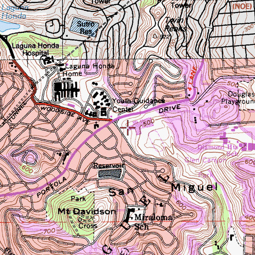 Topographic Map of Academy of Arts and Sciences, CA