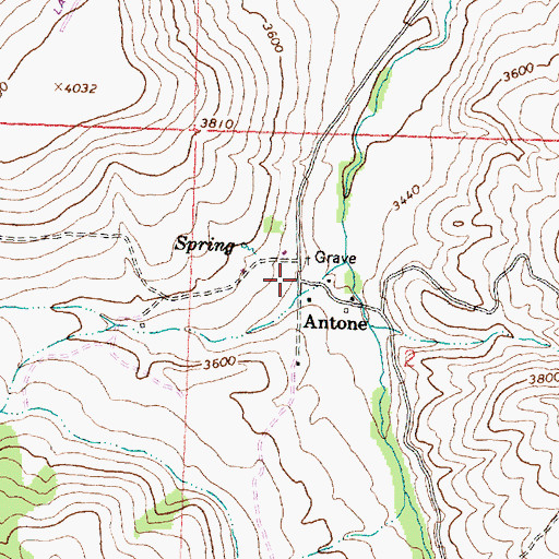 Topographic Map of Mary Waterman Grave, OR
