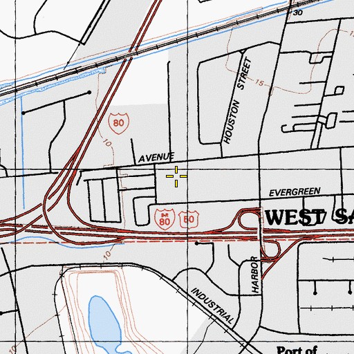 Topographic Map of Skylark Mobile Home Park, CA