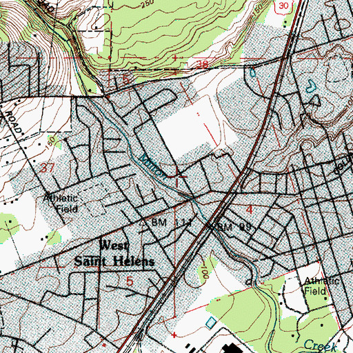Topographic Map of Sunset Park Community Church, OR