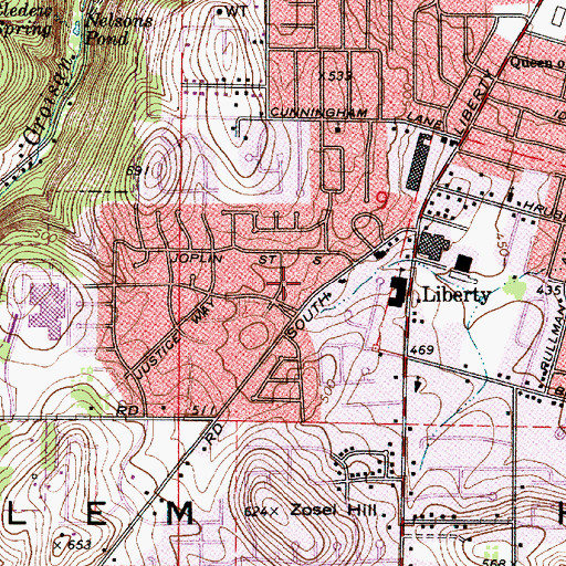 Topographic Map of Skyline Baptist Church, OR