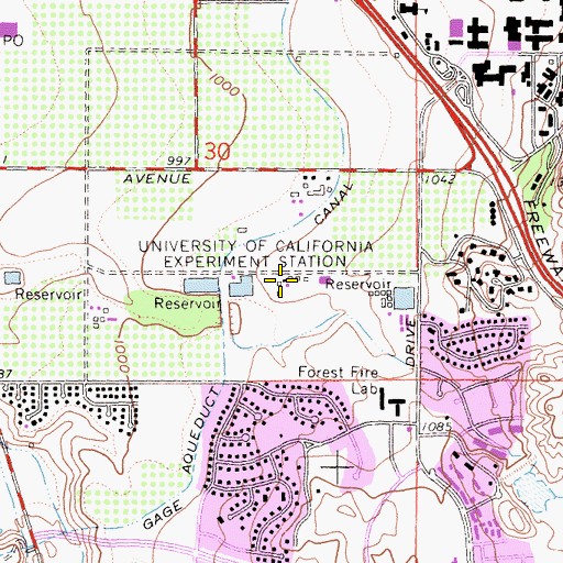 Topographic Map of University of California Experiment Station, CA