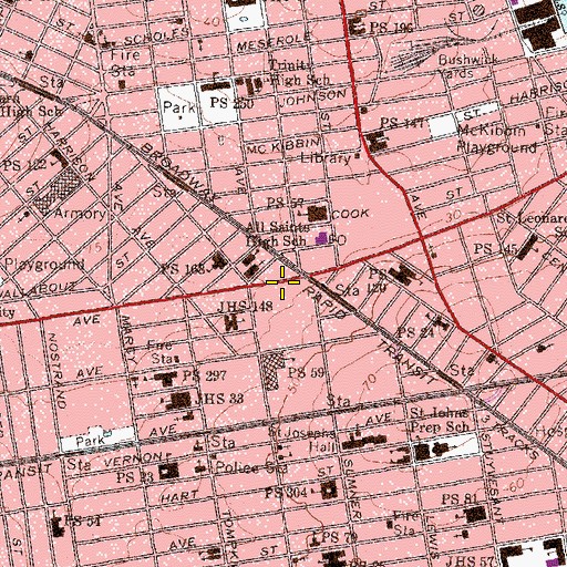 Topographic Map of Alba Theater (historical), NY