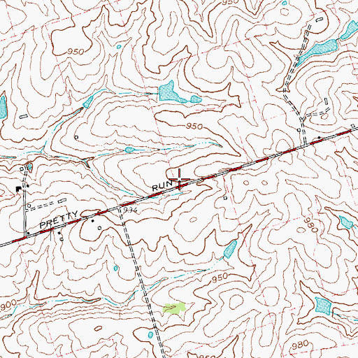 Topographic Map of Pretty Run (historical), KY