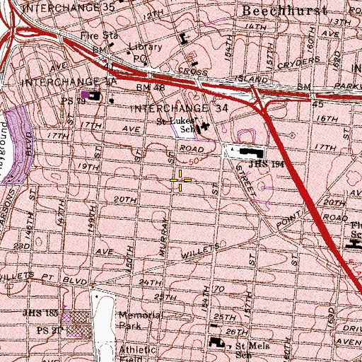 Topographic Map of Christian Testimony Church, NY