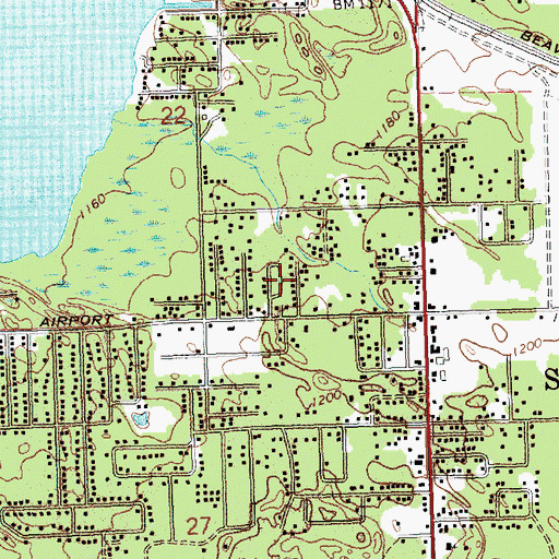 Topographic Map of Shady Lane Trailer Court, MI