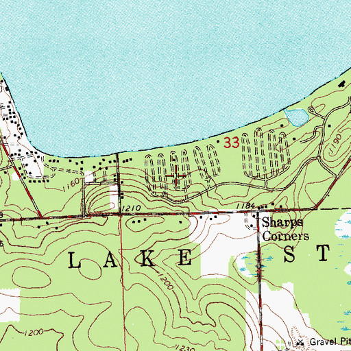 Topographic Map of South Higgns Lake State Park West Campground, MI