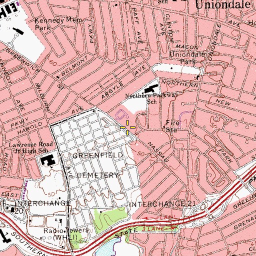 Topographic Map of Pat-Kam School Early Childhood Center, NY