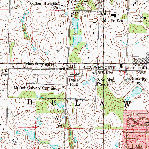 Topographic Map of Zoch Trailer Court, KS