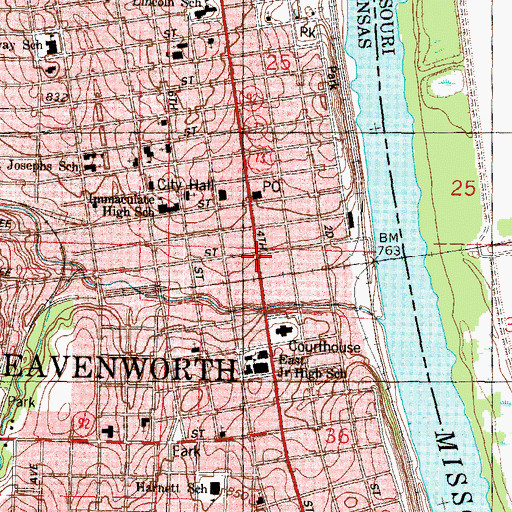 Topographic Map of Stockholm Hall, KS