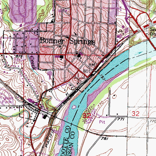 Topographic Map of Centennial Center, KS