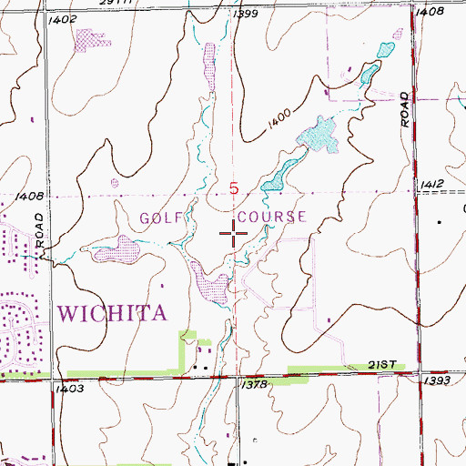 Topographic Map of Tallgrass Country Club, KS