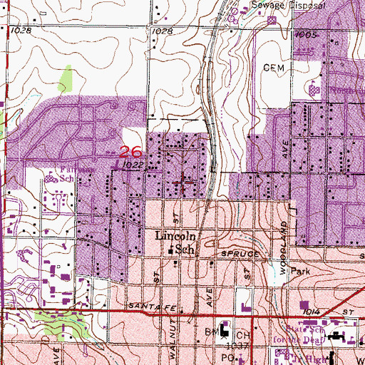 Topographic Map of Church of the Living God, KS