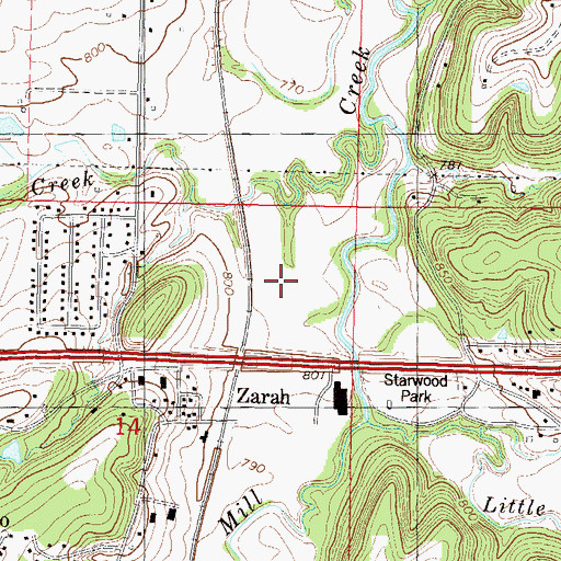 Topographic Map of Attic Business Park, KS