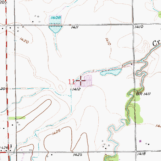 Topographic Map of Andale Sewer Treatment Facility, KS