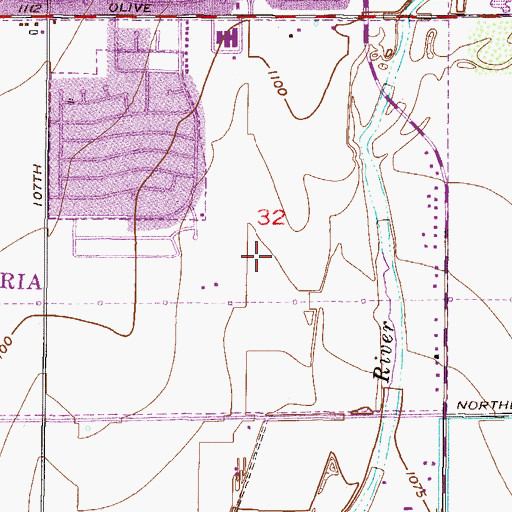 Topographic Map of Sun Grove Mobile Home Park, AZ