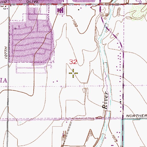 Topographic Map of Sun Grove Mobile Home Park, AZ