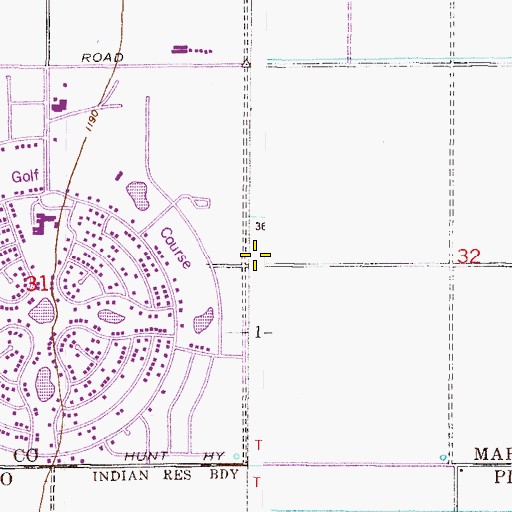 Topographic Map of Sun Lakes, AZ
